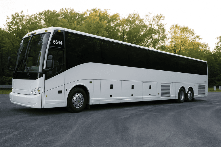 exterior of Charter Bus Rental Sarasota coach bus