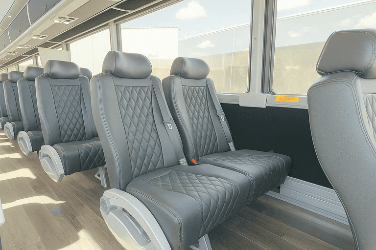 interior of Charter Bus Rental Sarasota charter bus